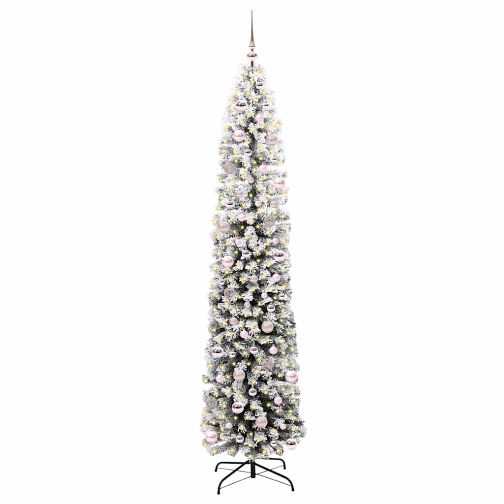 Vidaxl kunstkerstboom groen 240 cm pvc en staal en kunststof