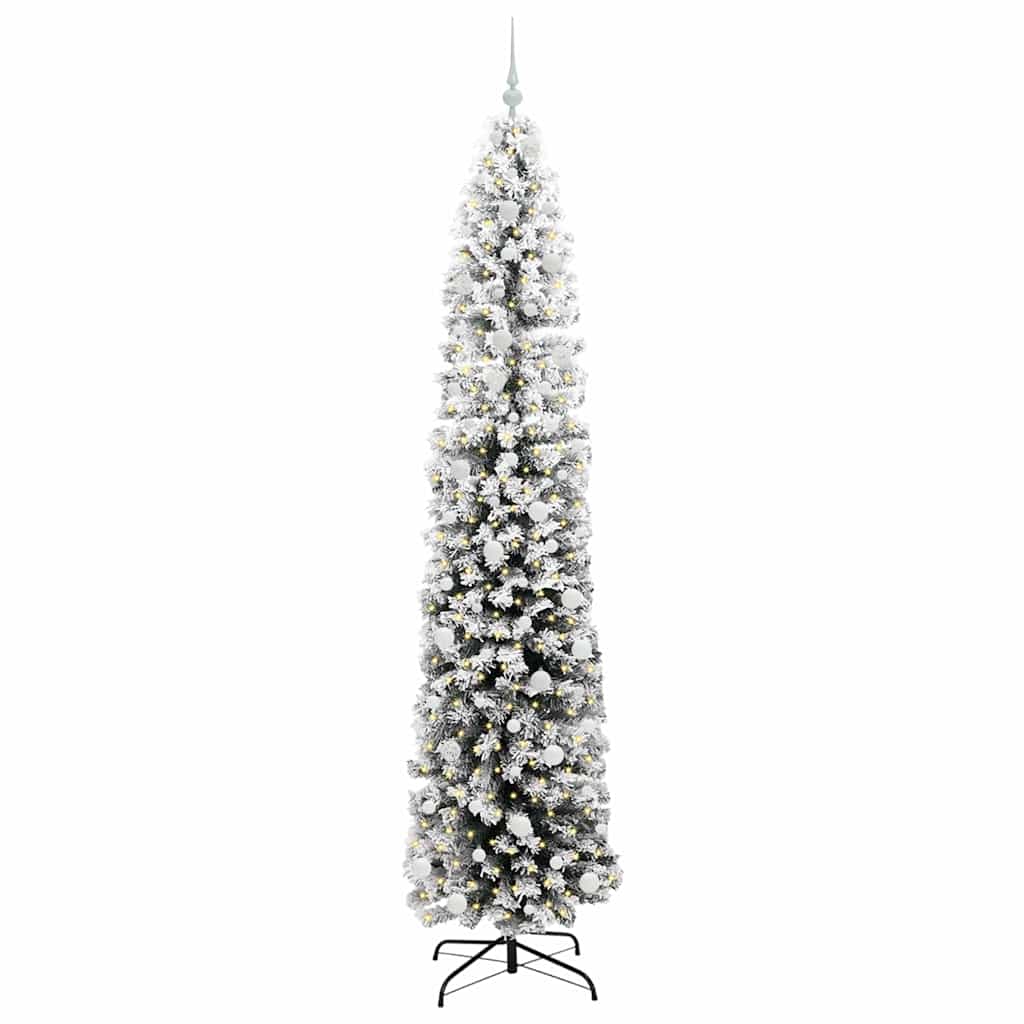 Vidaxl kunstkerstboom groen 240 cm pvc en staal en kunststof