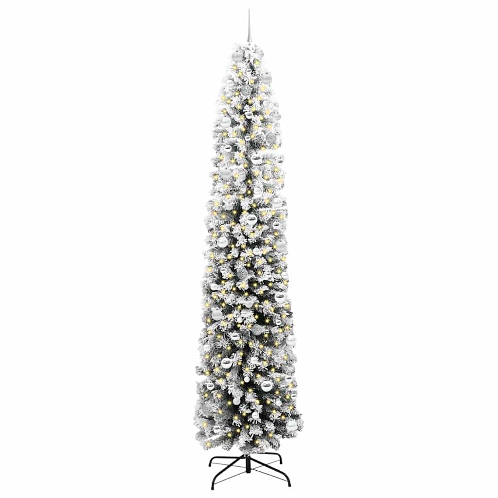 Vidaxl kunstkerstboom groen 240 cm pvc en staal en kunststof