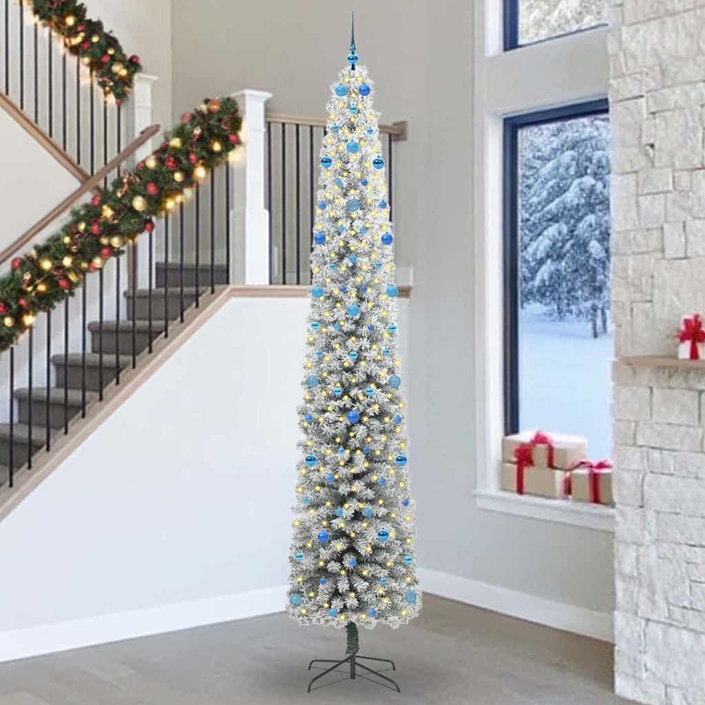 Vidaxl kunstkerstboom groen 300 cm pvc en staal en kunststof