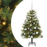 Vidaxl kunstmatige scharnier kerstboom met cones groen 150 cm