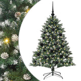 Vidaxl kunstkerstboom met 150 led groen 120 cm pvc en plastic en staal