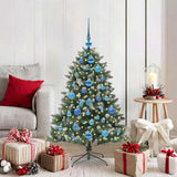 Vidaxl kunstkerstboom met 150 led groen 120 cm pvc en plastic en staal