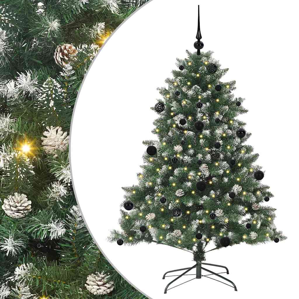 Vidaxl kunstkerstboom met 150 led groen 150 cm pvc en plastic en staal