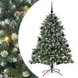 Vidaxl kunstkerstboom met 150 led groen 150 cm pvc en plastic en staal