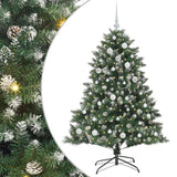 Vidaxl kunstkerstboom met 150 led groen 150 cm pvc en plastic en staal