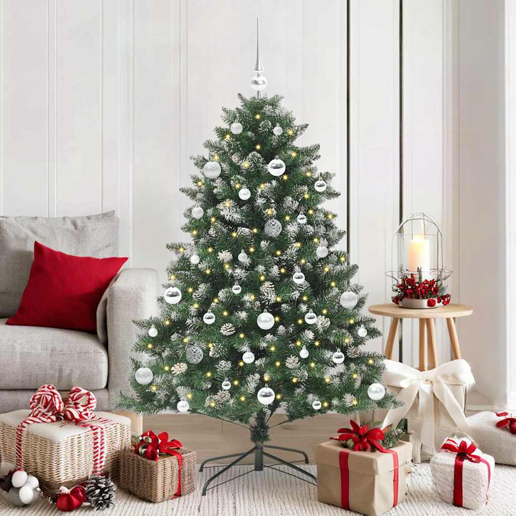 Vidaxl kunstkerstboom met 150 led groen 150 cm pvc en plastic en staal