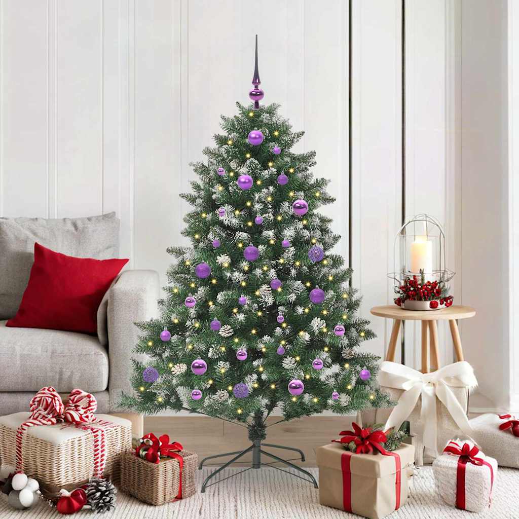 Vidaxl kunstkerstboom met 150 led groen 150 cm pvc en plastic en staal