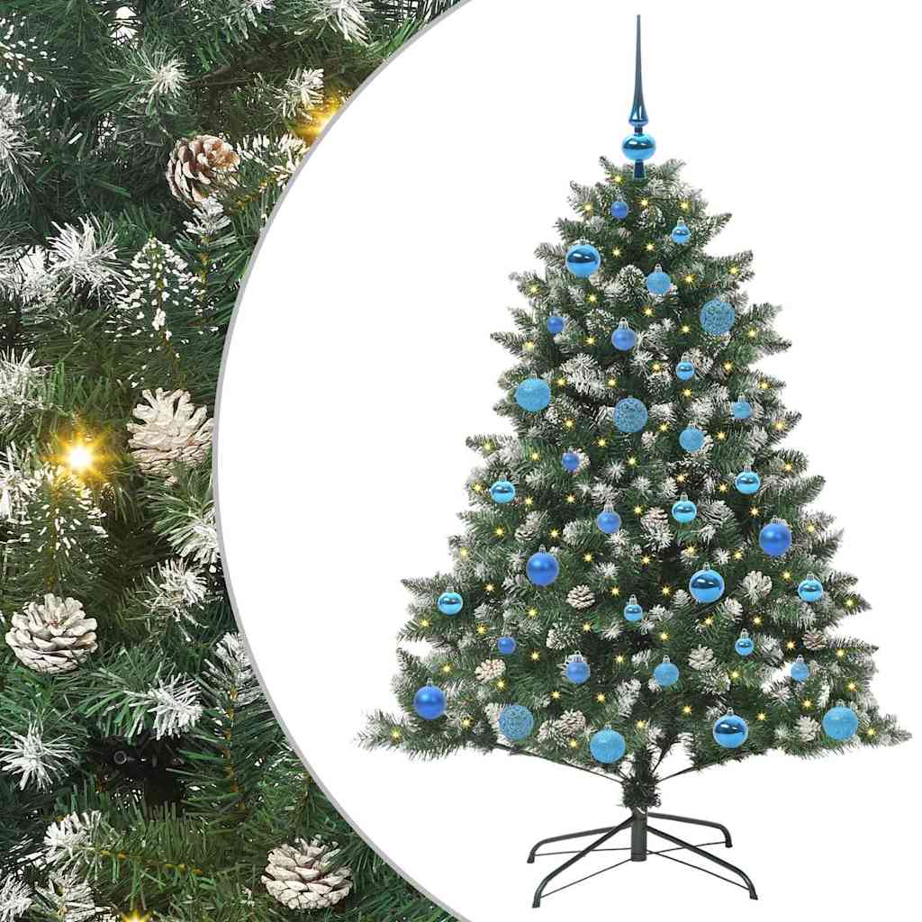 Vidaxl kunstkerstboom met 150 led groen 150 cm pvc en plastic en staal