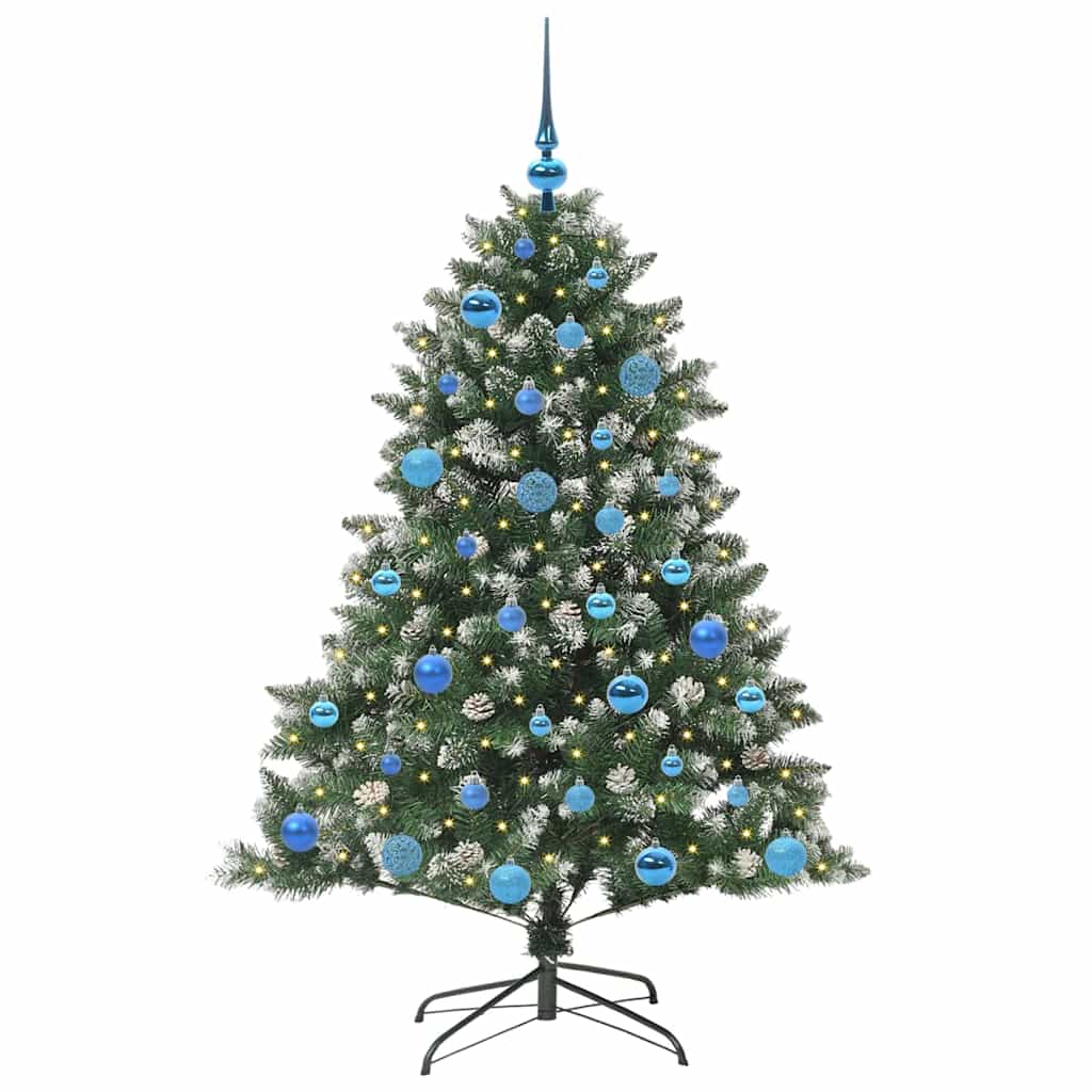 Vidaxl kunstkerstboom met 150 led groen 150 cm pvc en plastic en staal