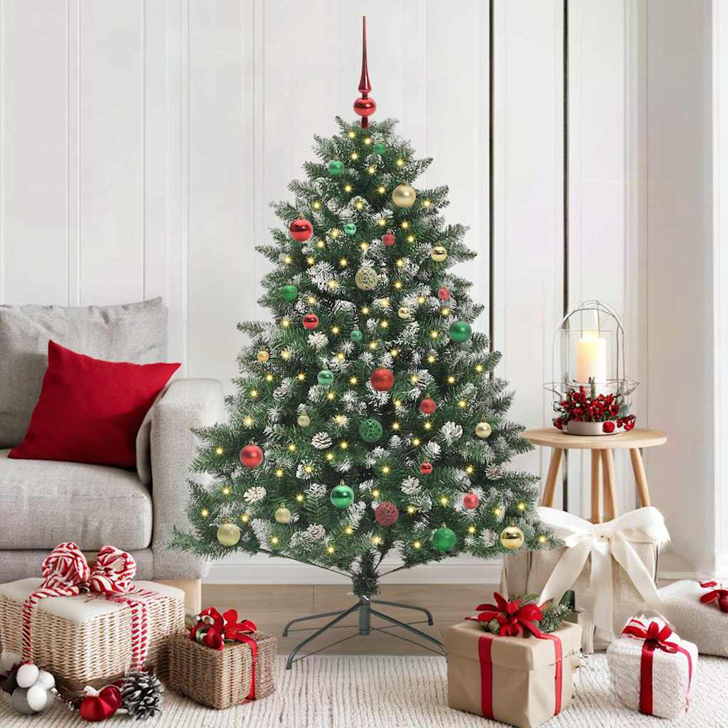 Vidaxl kunstkerstboom met 150 led groen 150 cm pvc en plastic en staal