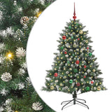 Vidaxl kunstkerstboom met 150 led groen 150 cm pvc en plastic en staal