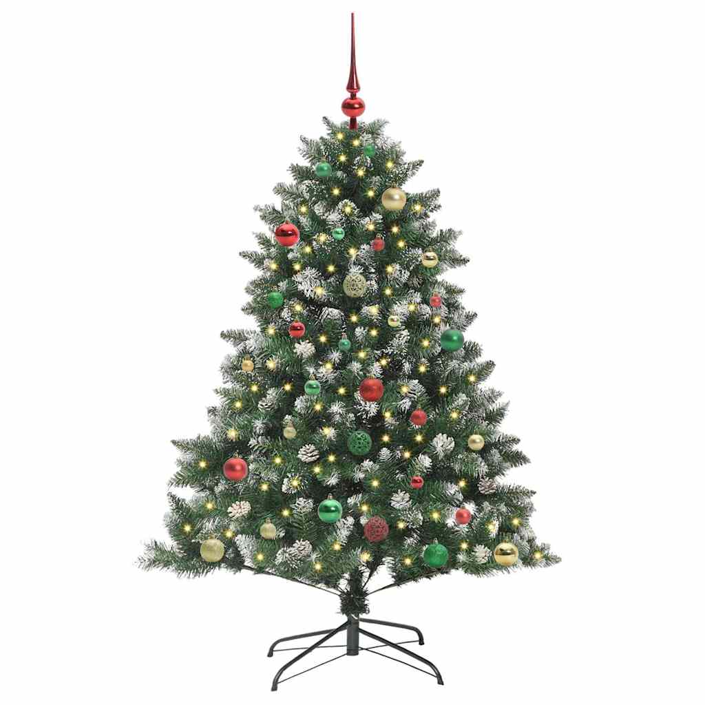 Vidaxl kunstkerstboom met 150 led groen 150 cm pvc en plastic en staal