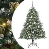 Vidaxl kunstkerstboom met 300 led groen 180 cm pvc en plastic en staal