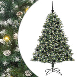 Vidaxl kunstkerstboom met 300 led groen 180 cm pvc en plastic en staal