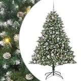 Vidaxl kunstkerstboom met 300 led groen 180 cm pvc en plastic en staal
