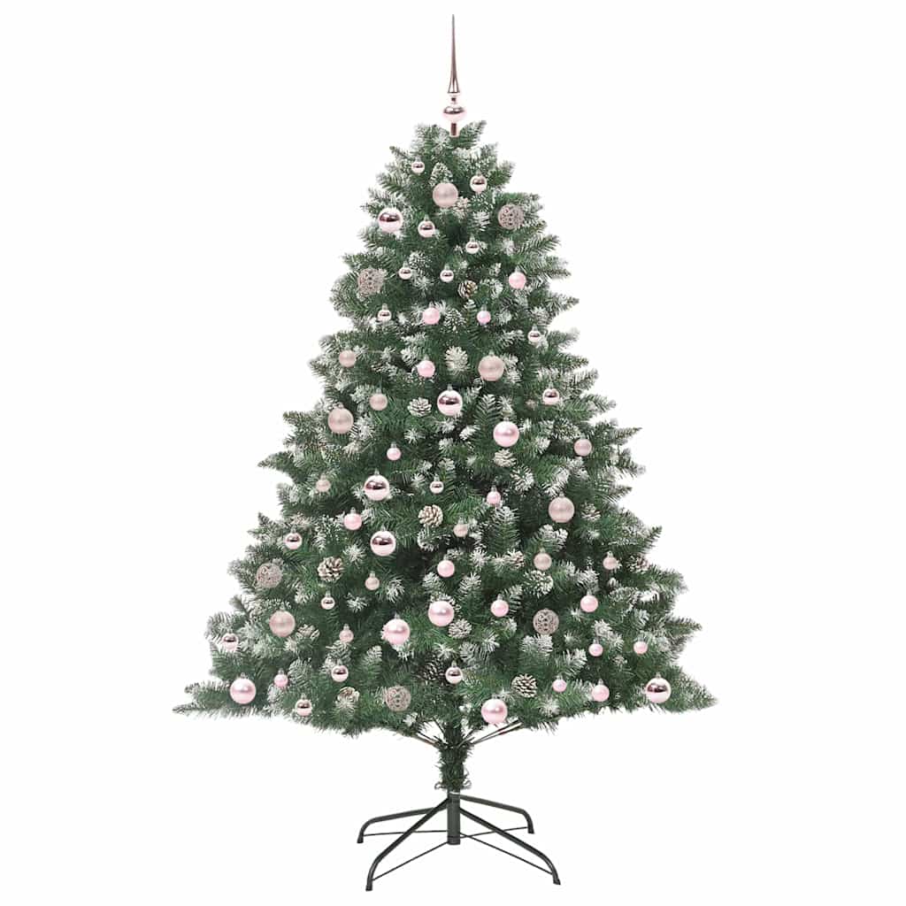 Vidaxl kunstkerstboom met 300 led groen 180 cm pvc en plastic en staal