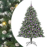 Vidaxl kunstkerstboom met 300 led groen 180 cm pvc en plastic en staal