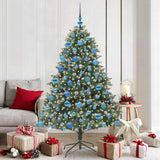 Vidaxl kunstkerstboom met 300 led groen 180 cm pvc en plastic en staal