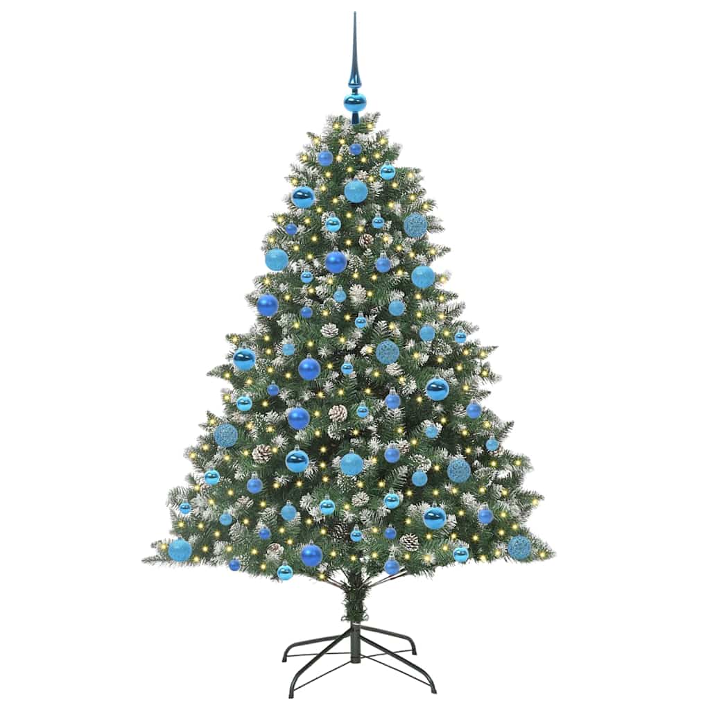 Vidaxl kunstkerstboom met 300 led groen 180 cm pvc en plastic en staal