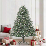 Vidaxl kunstkerstboom met 300 led groen 210 cm pvc en plastic en staal