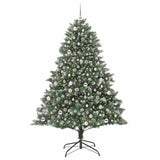 Vidaxl kunstkerstboom met 300 led groen 210 cm pvc en plastic en staal