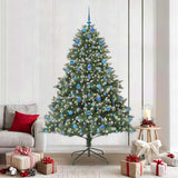 Vidaxl kunstkerstboom met 300 led groen 210 cm pvc en plastic en staal