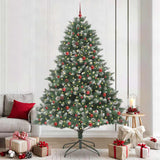 Vidaxl kunstkerstboom met 300 led groen 240 cm pvc en plastic en staal