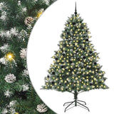 Vidaxl kunstkerstboom met 300 led groen 240 cm pvc en plastic en staal