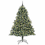 Vidaxl kunstkerstboom met 300 led groen 240 cm pvc en plastic en staal