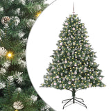 Vidaxl kunstkerstboom met 300 led groen 240 cm pvc en plastic en staal