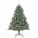 Vidaxl kunstkerstboom met 300 led groen 240 cm pvc en plastic en staal