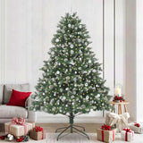 Vidaxl kunstkerstboom met 300 led groen 240 cm pvc en plastic en staal