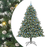Vidaxl kunstkerstboom met 300 led groen 240 cm pvc en plastic en staal