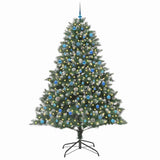 Vidaxl kunstkerstboom met 300 led groen 240 cm pvc en plastic en staal