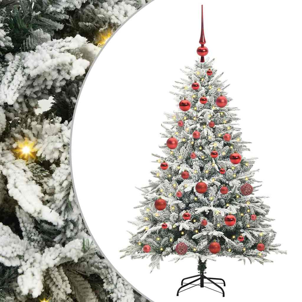 Vidaxl artificial pre-lit kerstboom met ballenset groen 150 cm