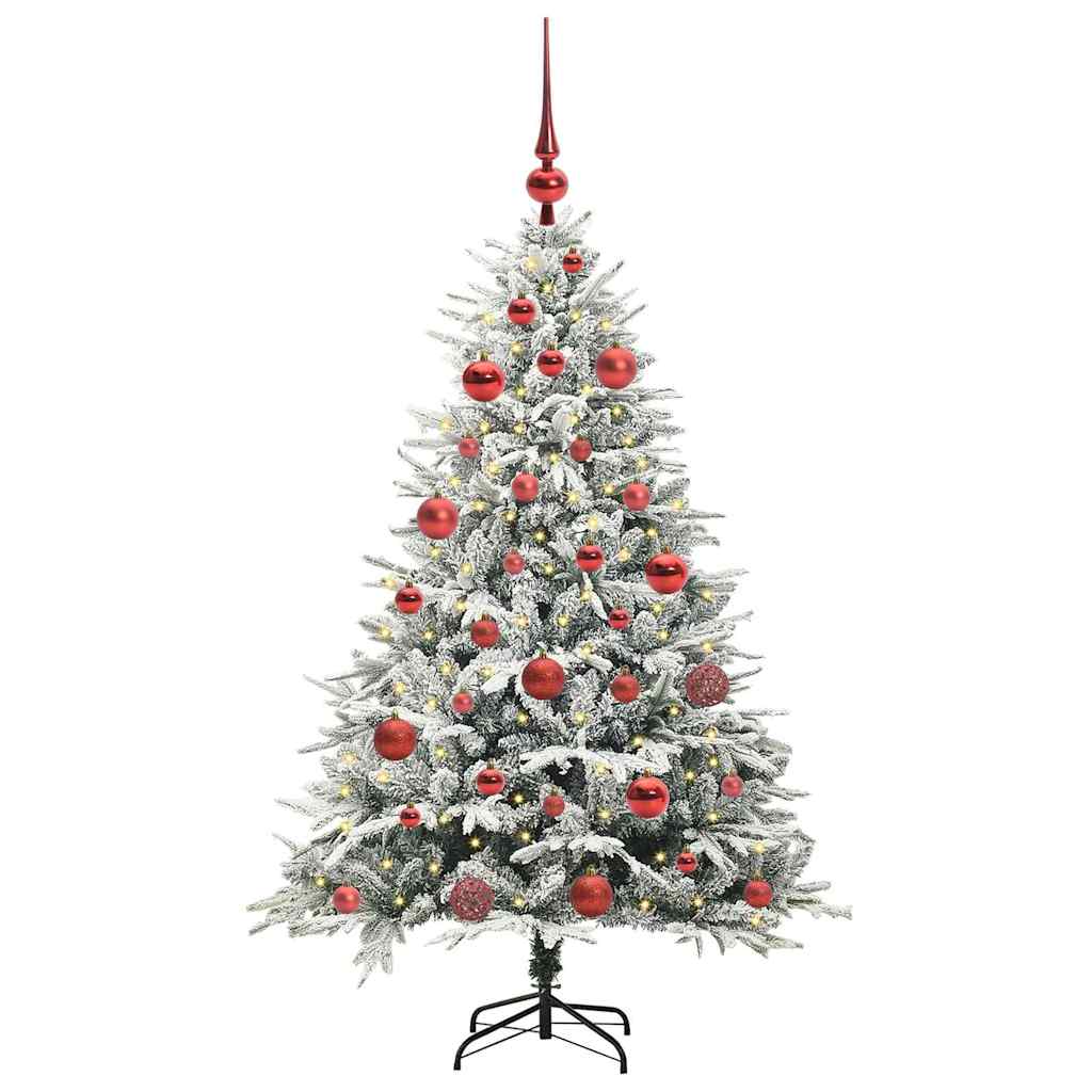 Vidaxl artificial pre-lit kerstboom met ballenset groen 150 cm