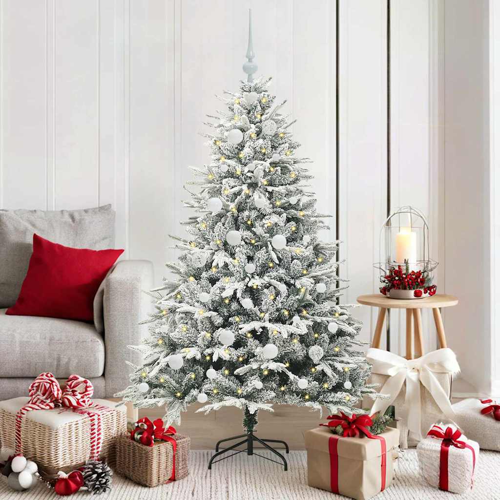 Vidaxl artificial pre-lit kerstboom met ballenset groen 150 cm