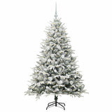 Vidaxl artificial pre-lit kerstboom met ballenset groen 150 cm