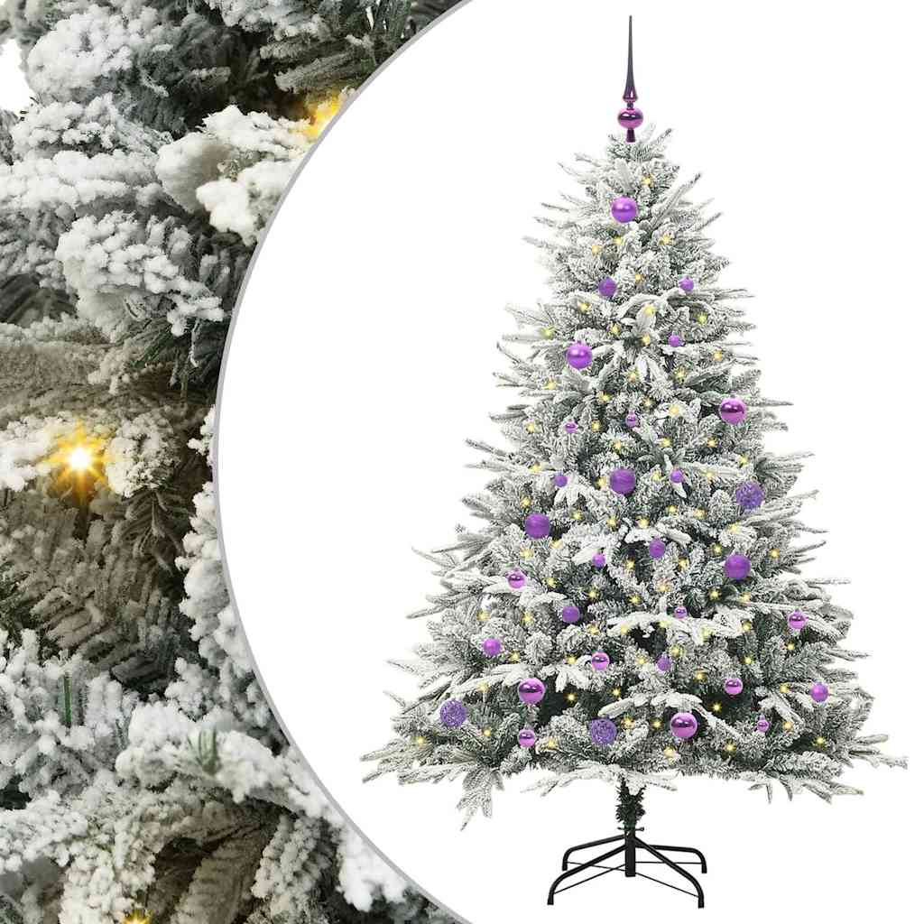 Vidaxl artificial pre-lit kerstboom met ballenset groen 150 cm
