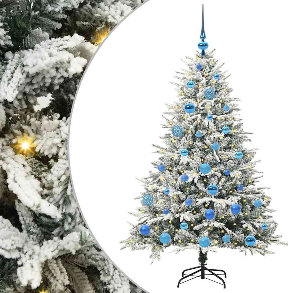 Vidaxl artificial pre-lit kerstboom met ballenset groen 150 cm