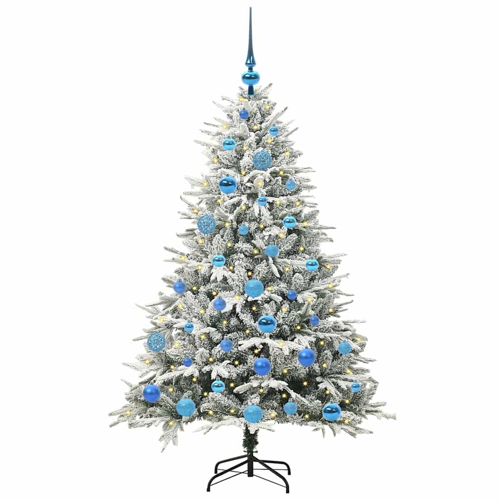 Vidaxl artificial pre-lit kerstboom met ballenset groen 150 cm