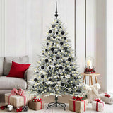 Vidaxl artificial pre-lit kerstboom met ballenset groen 180 cm