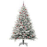 Vidaxl artificial pre-lit kerstboom met ballenset groen 210 cm