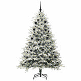 Vidaxl artificial pre-lit kerstboom met ballenset groen 210 cm