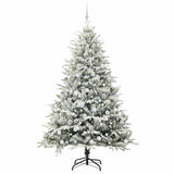 Vidaxl artificial pre-lit kerstboom met ballenset groen 210 cm