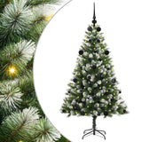 Vidaxl kunstmatige scharnierkerstboom met bedekte sneeuw 150 cm