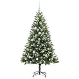 Vidaxl kunstmatige scharnierkerstboom met bedekte sneeuw 150 cm