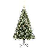 Vidaxl kunstmatige scharnierkerstboom met bedekte sneeuw 150 cm