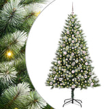 Vidaxl kunstmatige scharnierkerstboom met bedekte sneeuw 180 cm